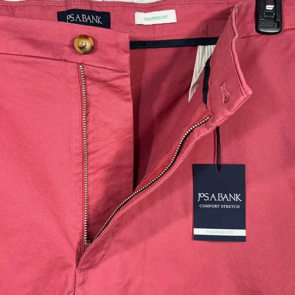 Jos. A. Bank Mens SZ 44R Twill Shorts Tailored Fit Flat Front Stretch Pockets